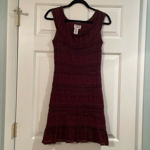 Max Studio Burgundy Lace Dress Size XS